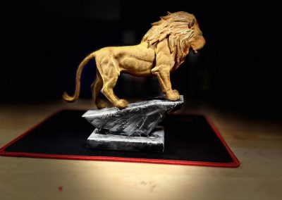 Imagen del rey Leon impresa en 3D